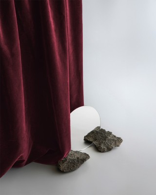 Polyester Flock Fabric 0.6 mm (048) burgundy