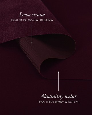 Polyester Flock Fabric 0.6 mm (048) burgundy
