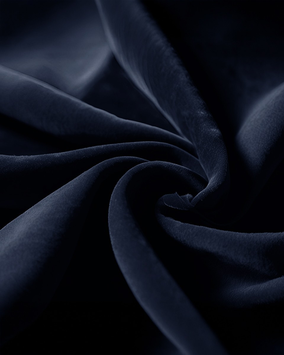 Polyester Flock Fabric 0.6 mm (058) navy blue Polyester Flock Fabric 0.6 mm (058) navy blue