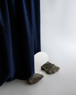 Polyester Flock Fabric 0.6 mm (058) navy blue