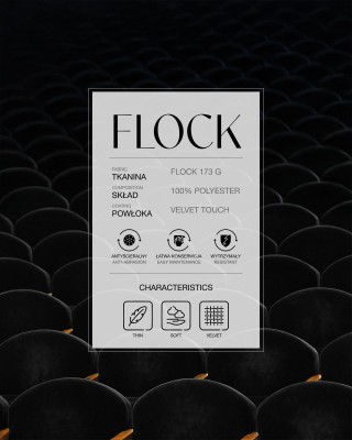 Self-adhesive polyester flock fabric (580)  black
