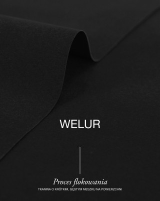 Self-adhesive polyester flock fabric (580)  black