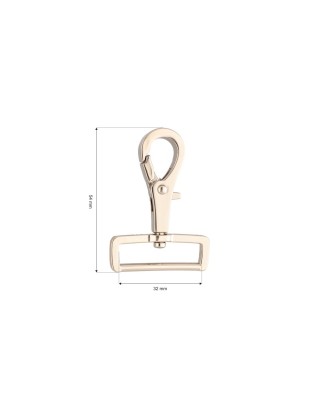 EXTRA GLANZ KARABINERHAKEN  YME0345(0272) 31 MM ZYGMUNT LICHT  GOLD 1 ST.
