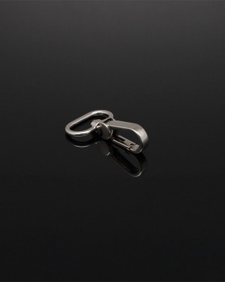 METAL SNAP HOOK 25 MM GLOSSY ADAM NICKEL 100 PCS