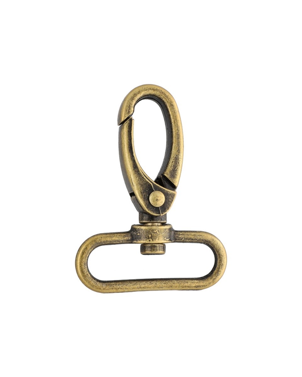 METAL SNAP HOOK RF-111 38 MM OLD GOLD 1 PCS