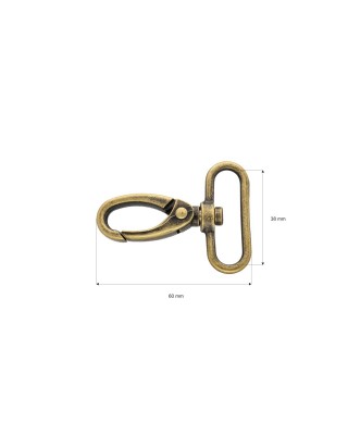 KARABINERHAKEN RF-111 38 MM ALTGOLD 1 ST.