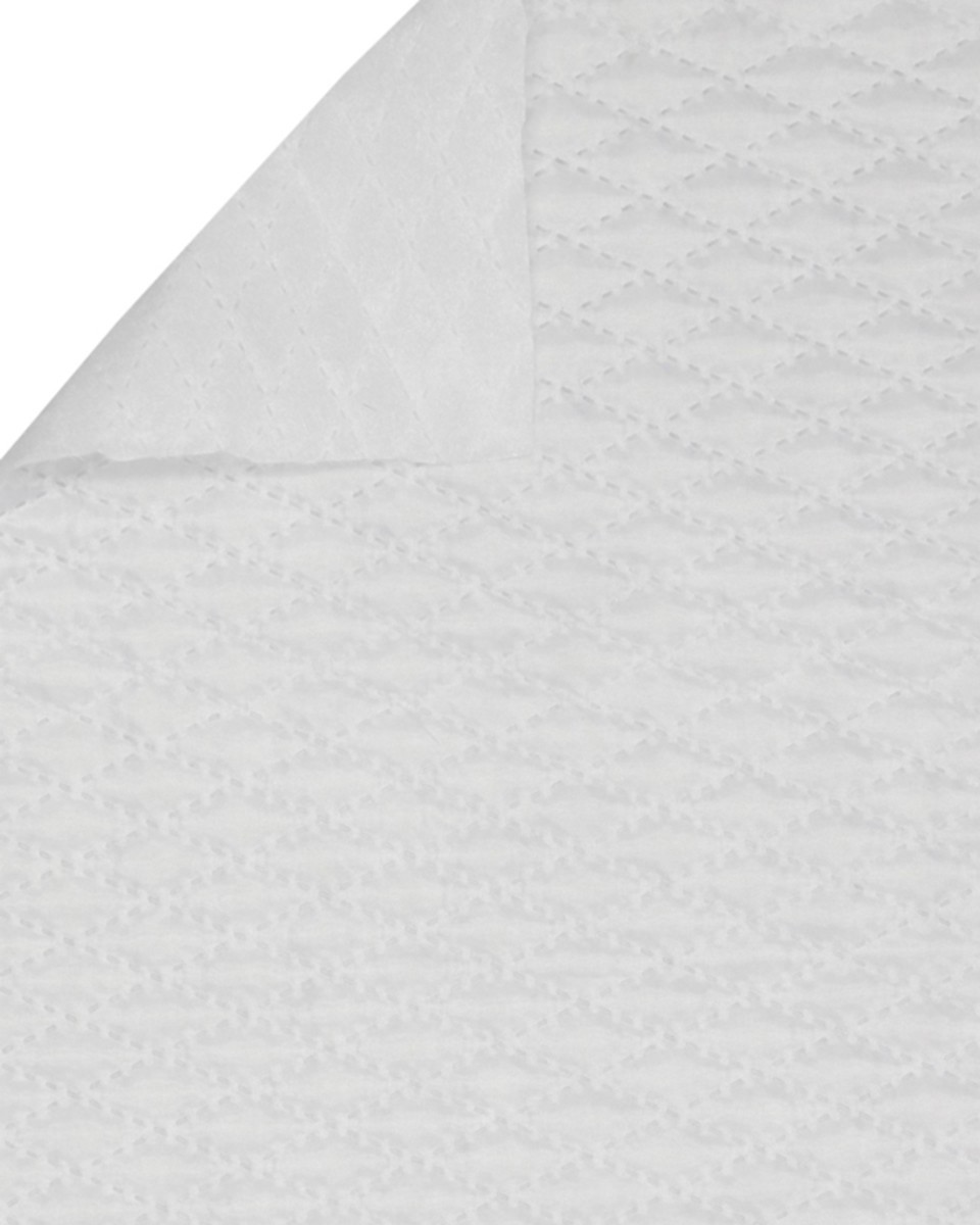 QUILTED POLYESTER LINING   FABRIC DIAMOND&nbsp180T (501) WHITE   150 CM