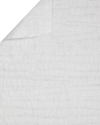 QUILTED POLYESTER LINING   FABRIC CROCODILE&nbsp180T (501) WHITE  150 CM