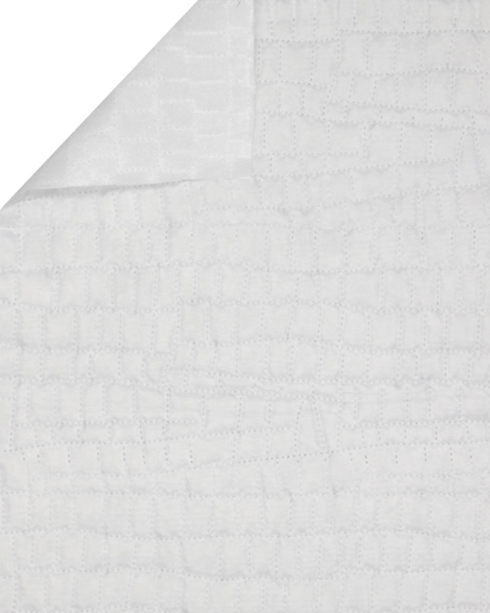 QUILTED POLYESTER LINING   FABRIC CROCODILE&nbsp180T (501) WHITE  150 CM