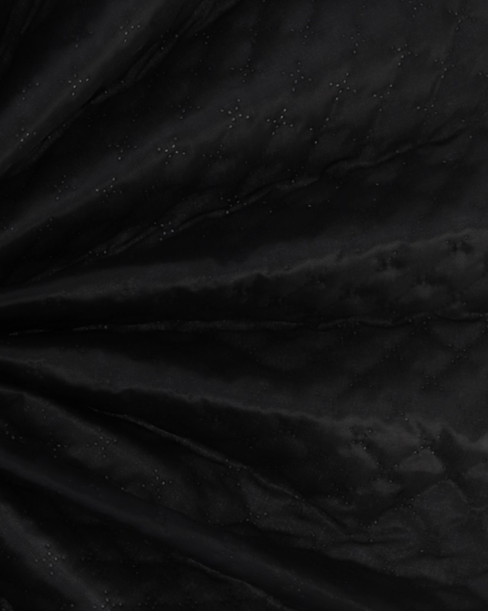 QUILTED POLYESTER   LINING&nbsp FABRIC SNOWFLAKE&nbsp180T (580) BLACK 150 CM
