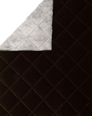POLYESTER-STEPPSTOFF FLOCK KARO 0,6 MM  DUKELBRAUN  141 136 CM