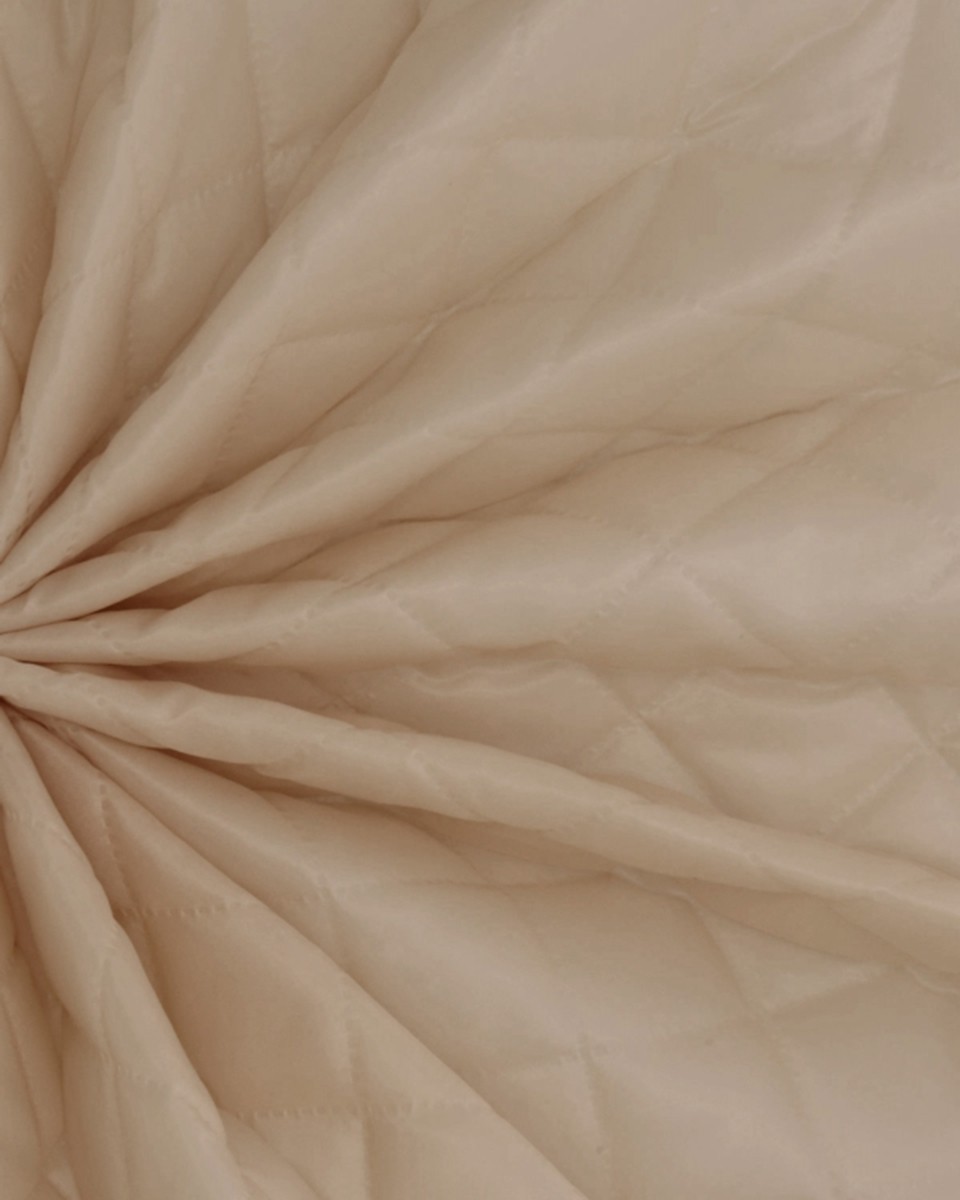 QUILTED   POLYESTER LINING   FABRIC 180T (101) BEIGE 150  CM