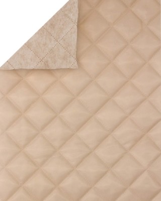 QUILTED   POLYESTER LINING   FABRIC 180T (101) BEIGE 150  CM