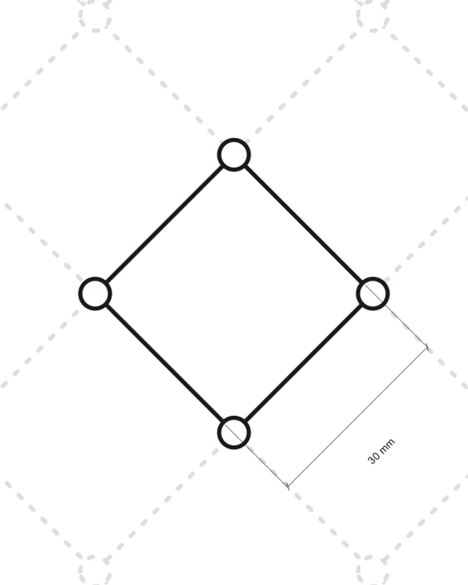PROŠÍVANÁ    POLYESTEROVA  LATKA 180T 3 x 3 ČTVEREC  + KRUH (501) BÍLÝ              150 CM
