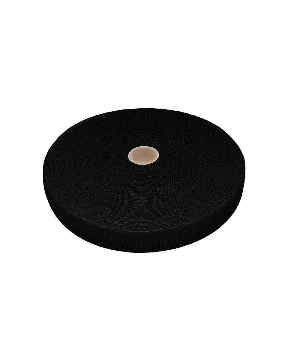 ELASTISCHER BAND FLACH GEWEBTE&nbsp25 MM  (580)&nbspSCHWARZ&nbsp POLYESTER 25 LM