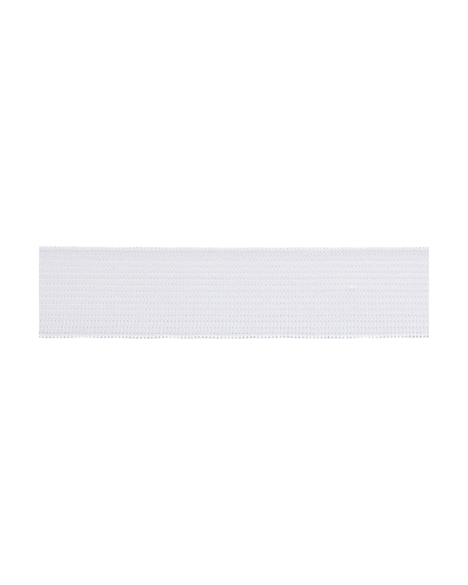 WOVEN ELASTIC TAPE 30 MM (501) WHITE  POLYESTER 25 MB