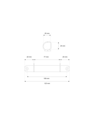 Binder 123/25 mm 2d white 1    pcs