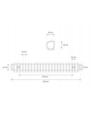 Binder 305/29 mm 23D 1 pcs
