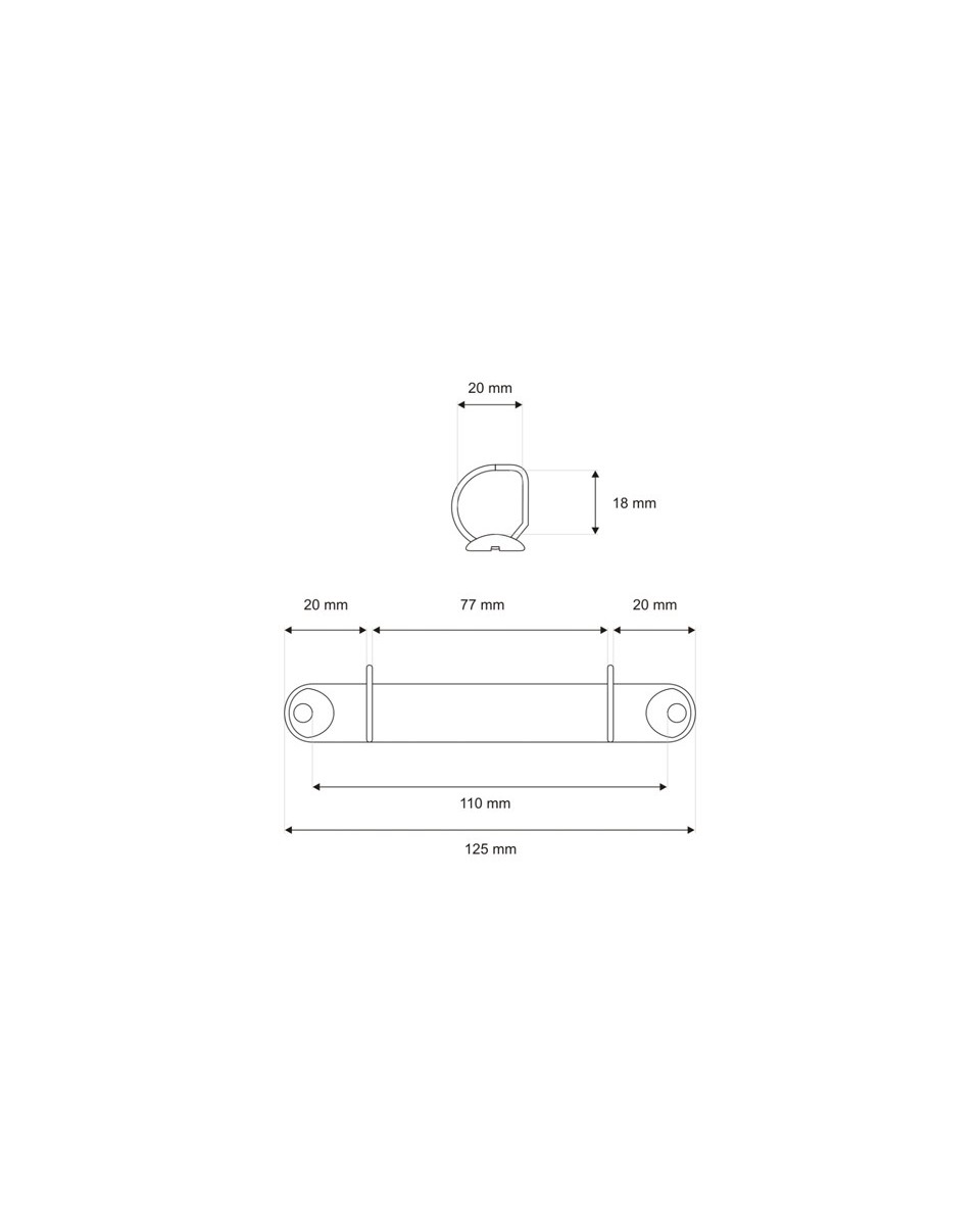 BINDER  125/20 MM 2D 1 PCS