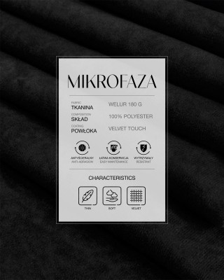 Обивочная ткань Микрофибра (580) – Чёрная