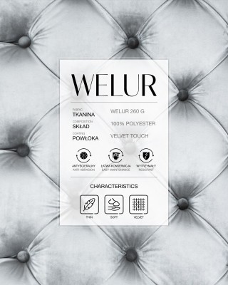 Velour fabric (032) light grey