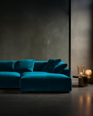 Velourstoff (058) Marineblau