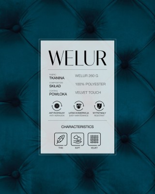Velour fabric (058) navy blue