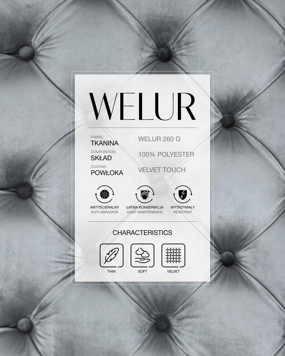 Velour fabric (119) grey Velour fabric (119) grey
