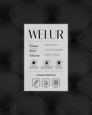 Velourstoff (580) Schwarz