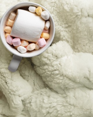 Teddy-Strickstoff 350 g/m² –  Ecru