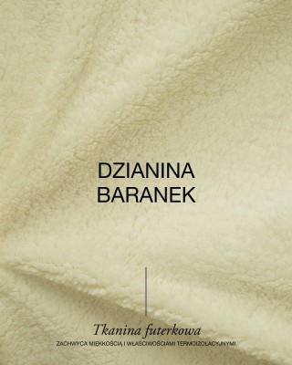 Dzianina baranek 350 g/m2 ecru