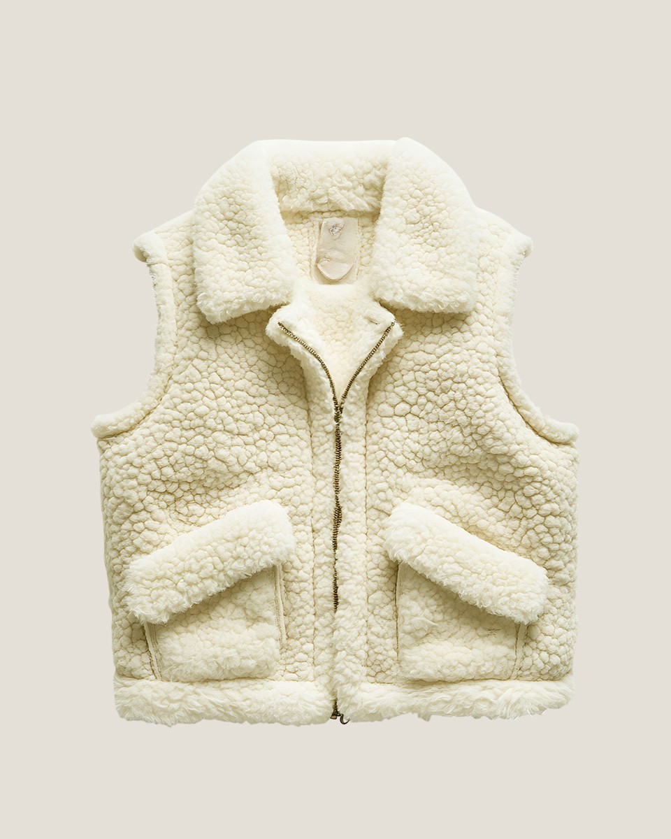 Teddy-Strickstoff 350 g/m² – Ecru Teddy-Strickstoff 350 g/m² – Ecru