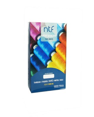 POLYESTER THREADS NTF 40/2 DUNKELSMARAGDGRÜN A615  1000 M x 12 PCS.