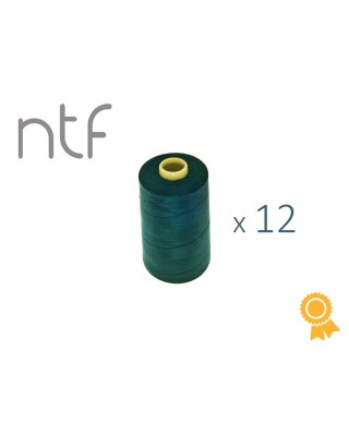 POLYESTER THREADS NTF 40/2 DUNKELSMARAGDGRÜN A615  1000 M x 12 PCS.