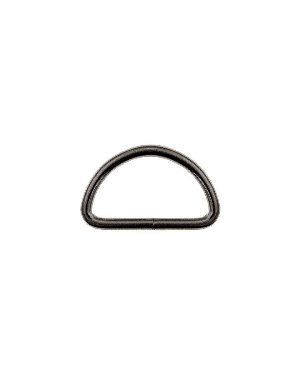 Półkole metalowe 30/18/4 mm czarny nikiel drut