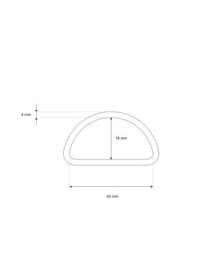 Półkole metalowe 40/18/4 mm czarny nikiel drut