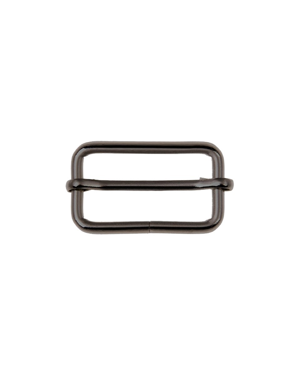 METAL SLIDE BUCKLE 30/20/4 MM&nbspNICKEL BLACK WIRE  100  PCS