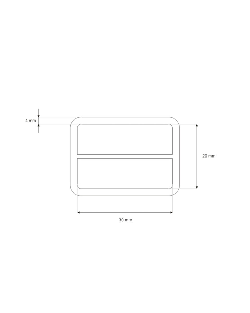 METAL SLIDE BUCKLE 30/20/4 MM&nbspNICKEL BLACK WIRE  100  PCS