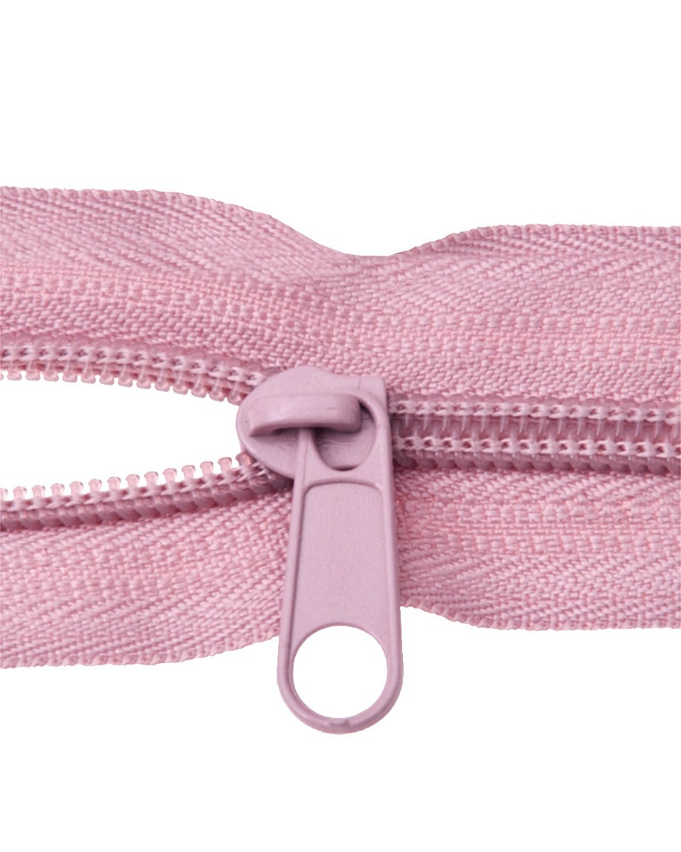 SLIDER FOR NYLON ZIPPER TAPES 5  NON LOCK LIGHT PINK 100/500PCS
