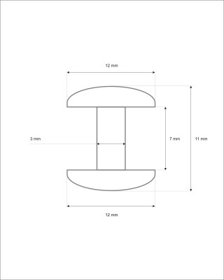 METALRIVET TWO-SIDED LUX 12/3/11 MM NICKEL FREE&nbsp1000 PCS