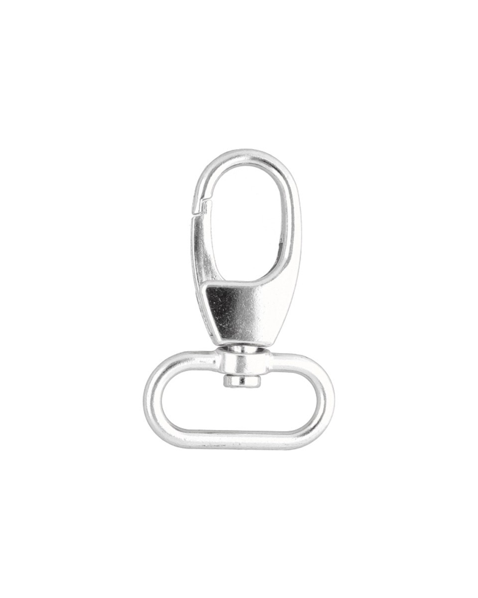 METAL SNAP  HOOK 27 MM  GLOSSY ADAM NICKEL 1  PCS
