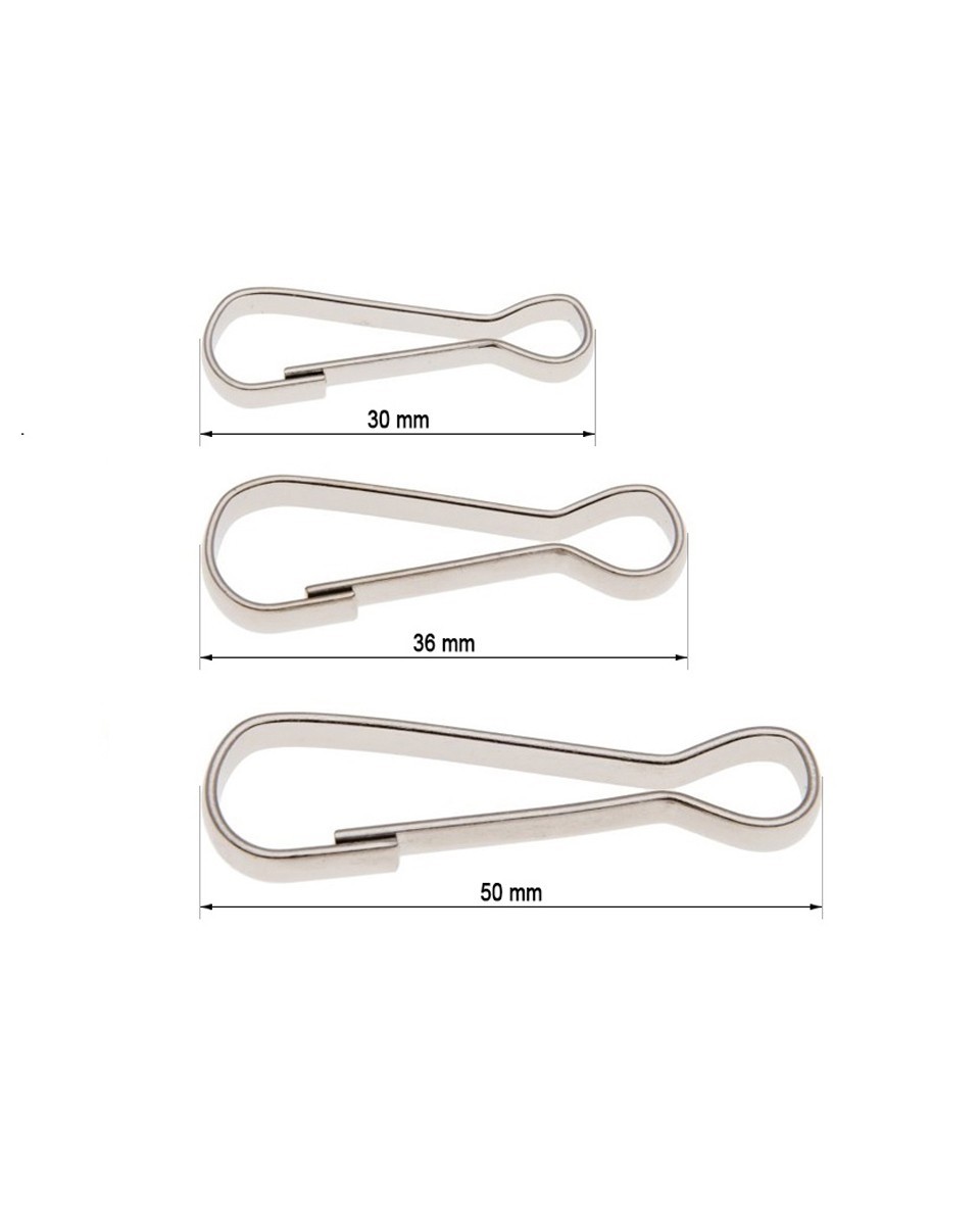 Karabińczyk metalowy 6x34 mm 0325-2000 nikiel
