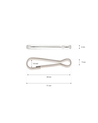 METAL SNAP HOOK&nbsp7,5x50 MM RON  NICKEL 500    PCS