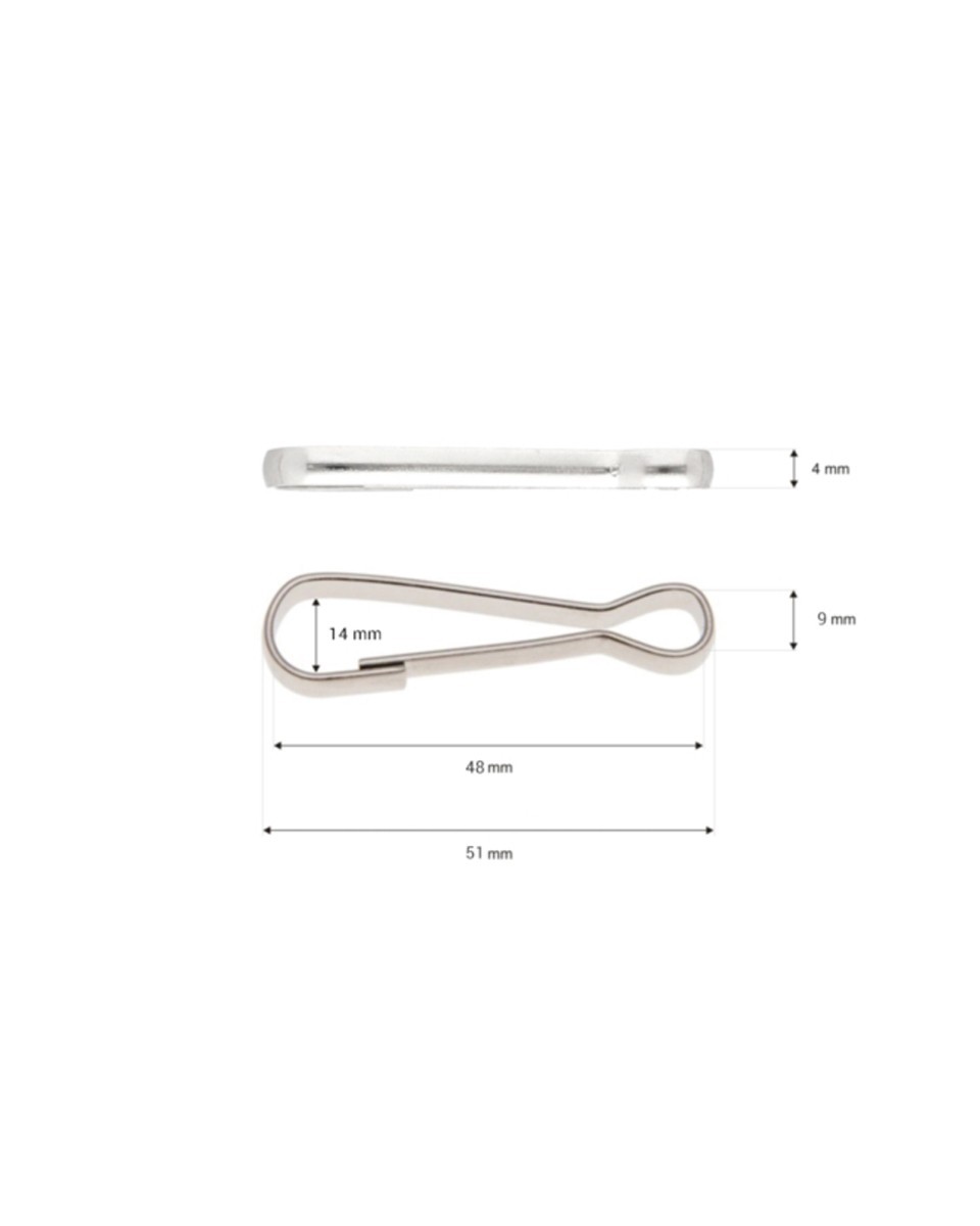 METAL SNAP HOOK&nbsp7,5x50 MM RON  NICKEL 500    PCS
