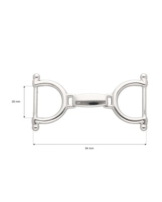 EXTRA SHINING METAL SNAP  HOOK 26 MM ARTUR GLOSSY NICKEL 1 PCS