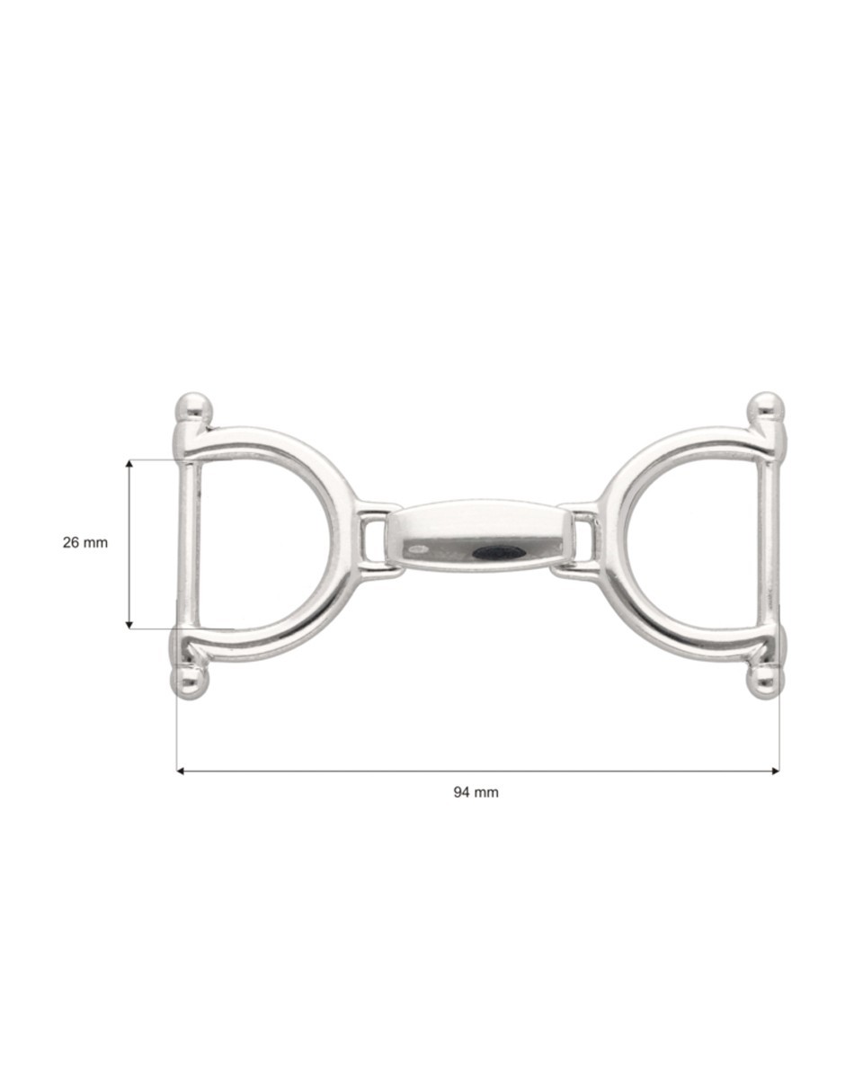 EXTRA SHINING METAL SNAP  HOOK 26 MM ARTUR GLOSSY NICKEL 1 PCS