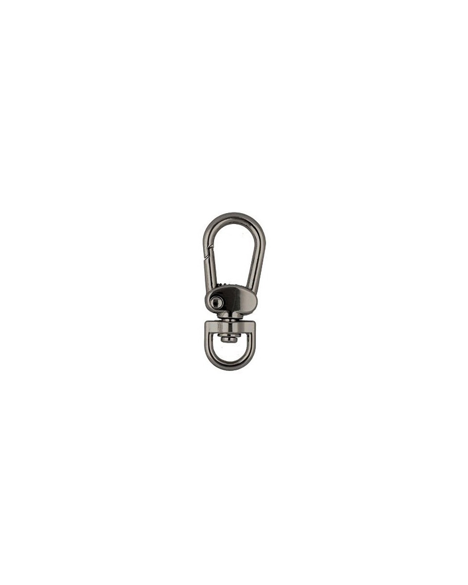 Karabińczyk metalowy  9 mm 0333 nikiel czarny