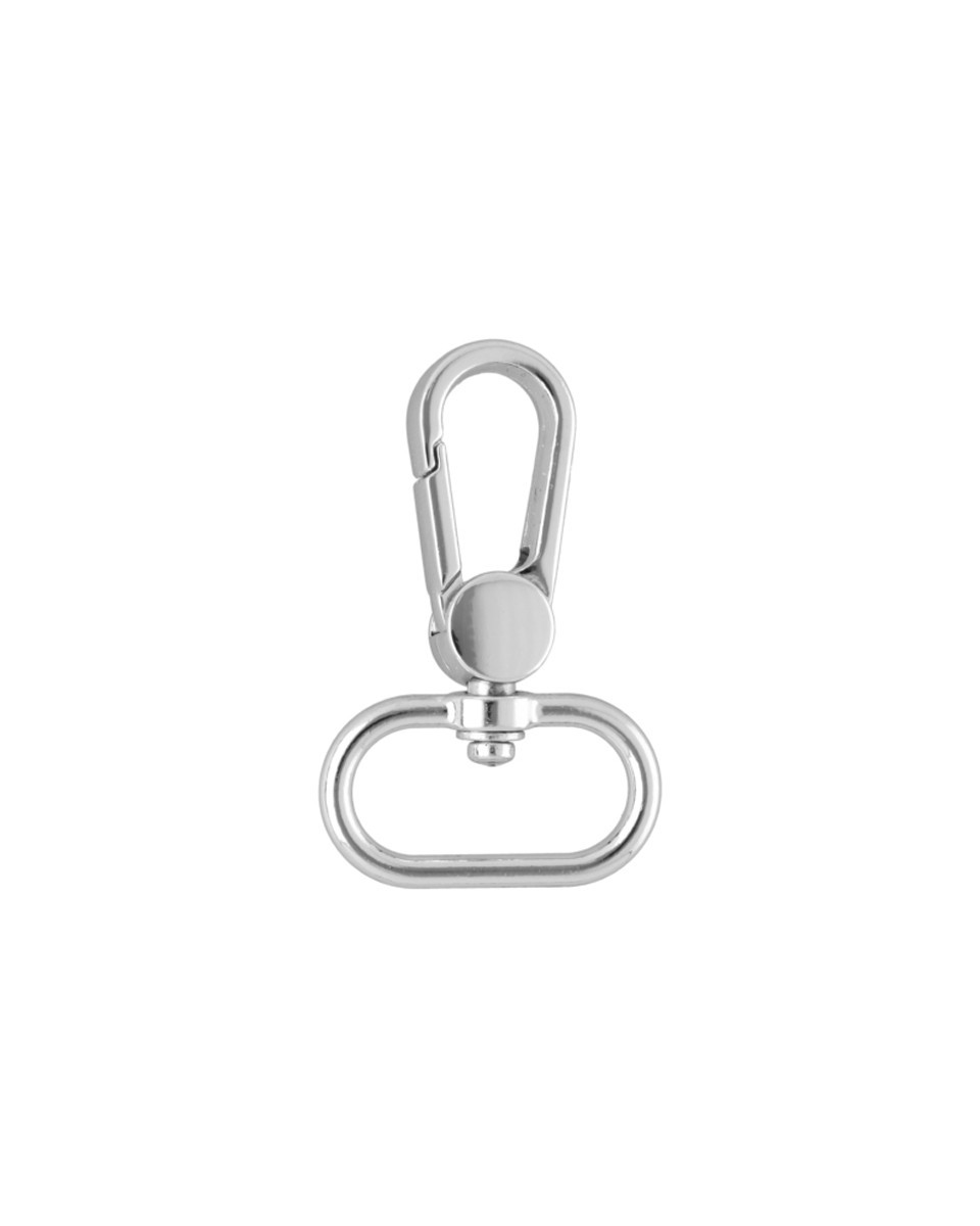 METAL SNAP HOOK 25 MM GLOSSY ADAM NICKEL 100 PCS