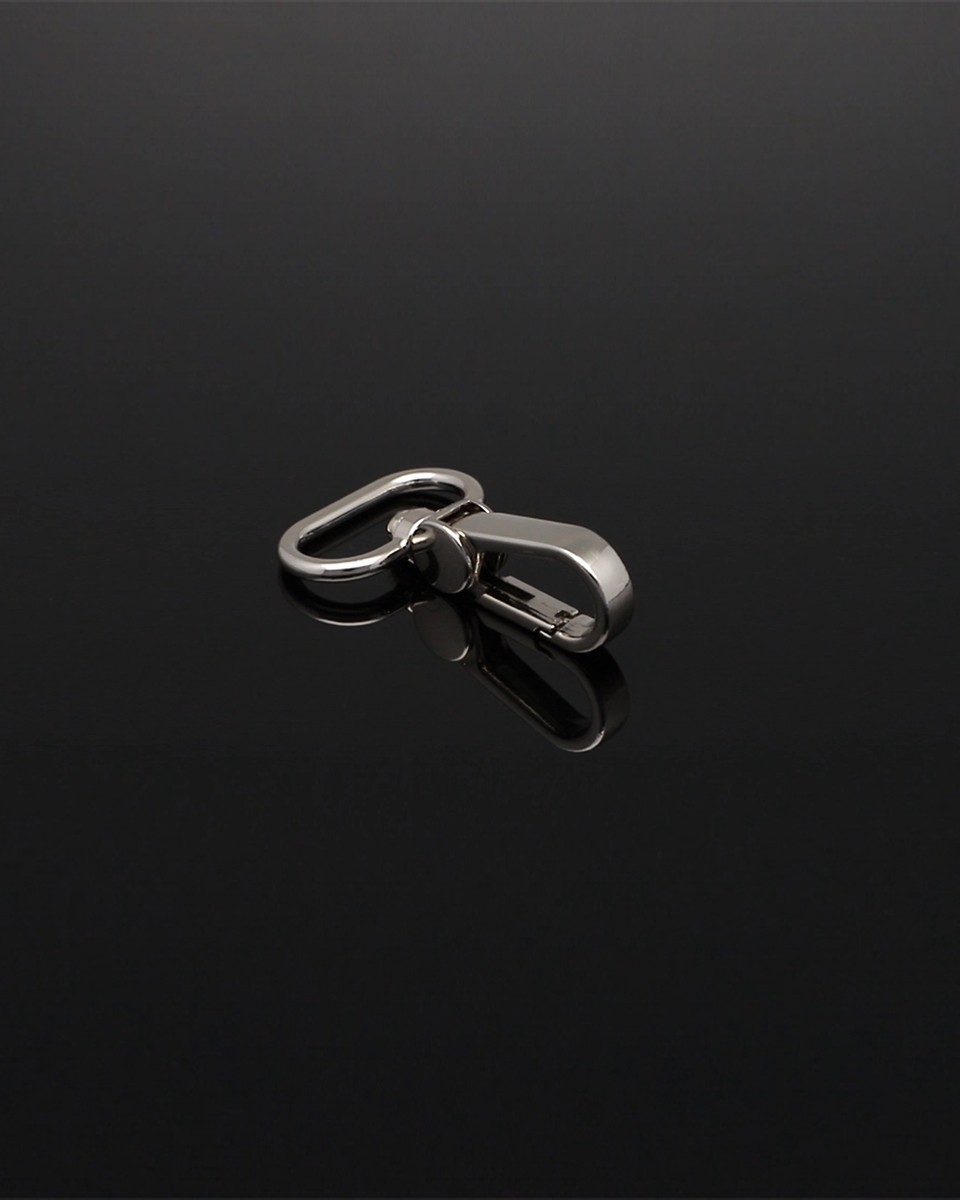 METAL SNAP HOOK 25 MM GLOSSY ADAM NICKEL 100 PCS