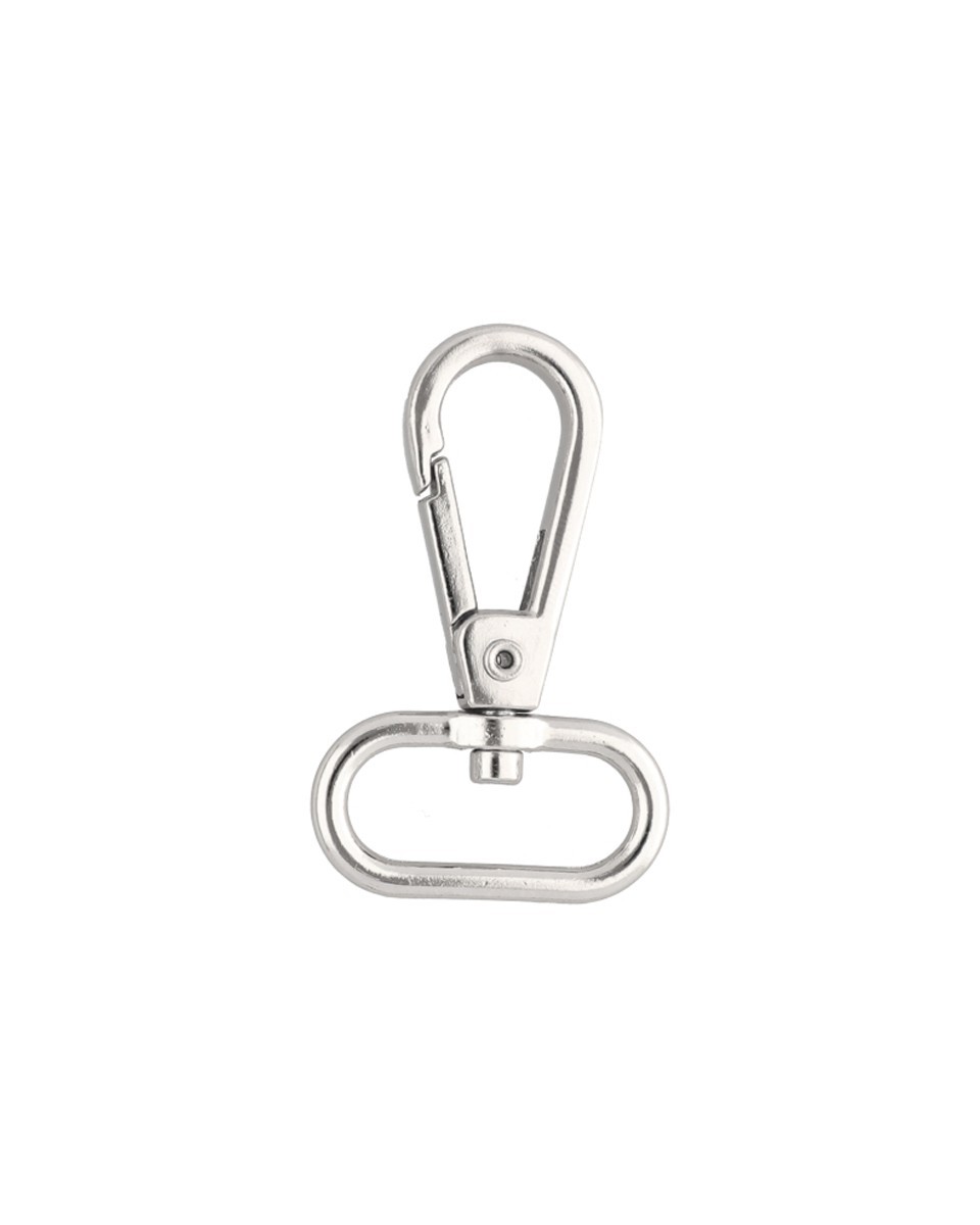 METAL SNAP HOOK 25 MM GLOSSY NICKEL 100    PCS